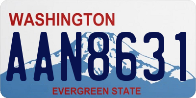 WA license plate AAN8631