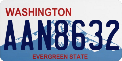 WA license plate AAN8632
