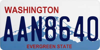 WA license plate AAN8640