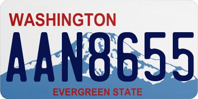 WA license plate AAN8655