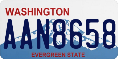 WA license plate AAN8658