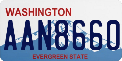 WA license plate AAN8660