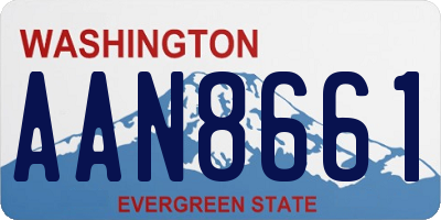 WA license plate AAN8661