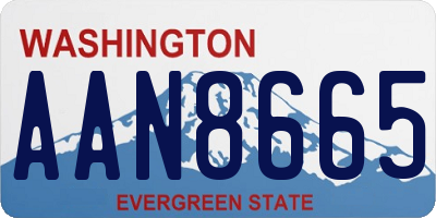 WA license plate AAN8665