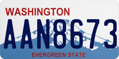 WA license plate AAN8673