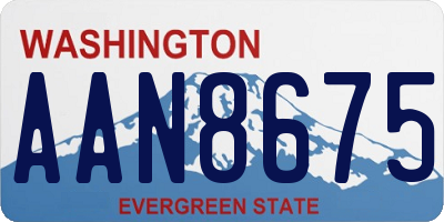 WA license plate AAN8675