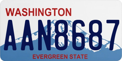 WA license plate AAN8687