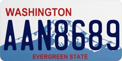 WA license plate AAN8689