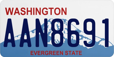 WA license plate AAN8691