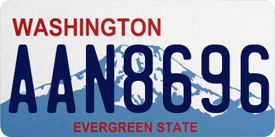 WA license plate AAN8696