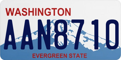 WA license plate AAN8710