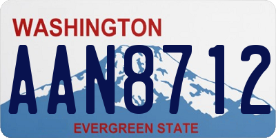 WA license plate AAN8712