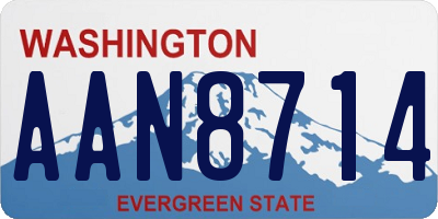 WA license plate AAN8714