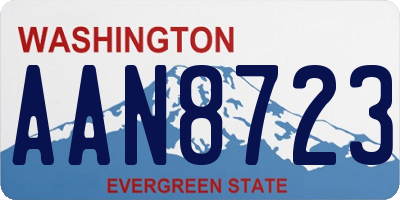 WA license plate AAN8723