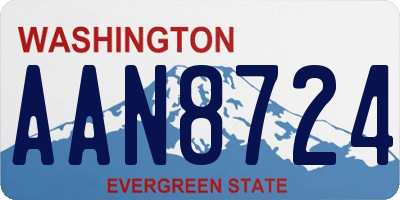 WA license plate AAN8724