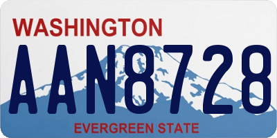 WA license plate AAN8728