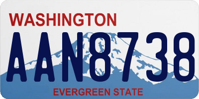 WA license plate AAN8738