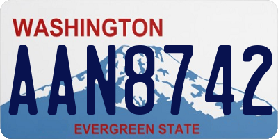 WA license plate AAN8742