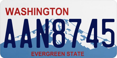WA license plate AAN8745