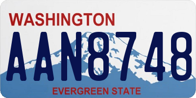 WA license plate AAN8748
