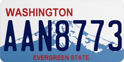 WA license plate AAN8773