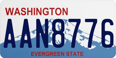 WA license plate AAN8776
