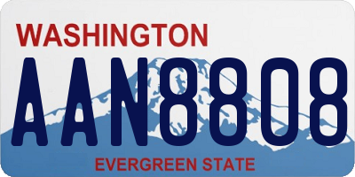 WA license plate AAN8808