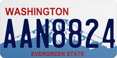 WA license plate AAN8824