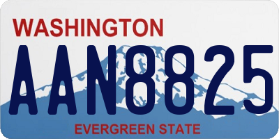 WA license plate AAN8825