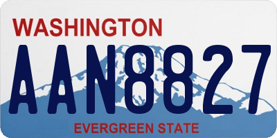 WA license plate AAN8827