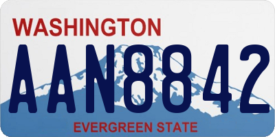 WA license plate AAN8842