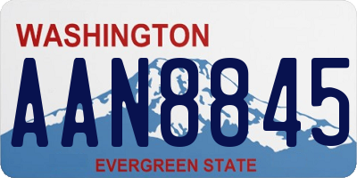 WA license plate AAN8845