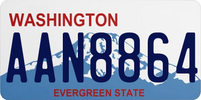 WA license plate AAN8864