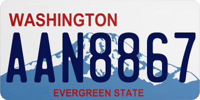 WA license plate AAN8867