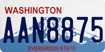 WA license plate AAN8875