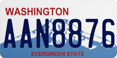 WA license plate AAN8876
