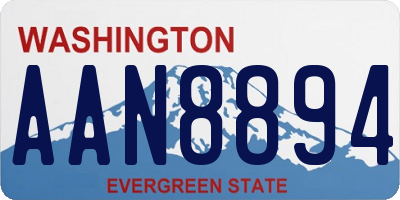 WA license plate AAN8894