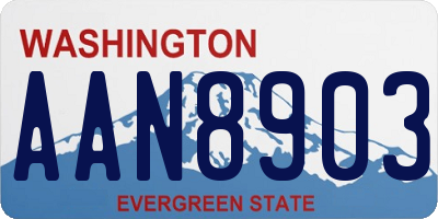 WA license plate AAN8903