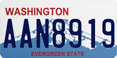 WA license plate AAN8919