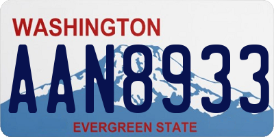WA license plate AAN8933