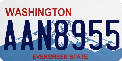 WA license plate AAN8955