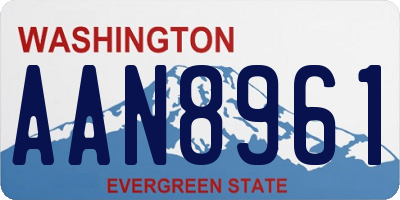 WA license plate AAN8961