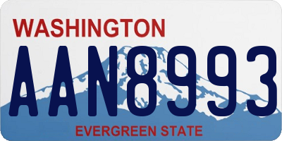 WA license plate AAN8993