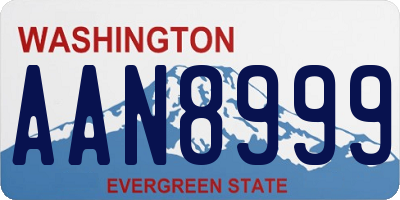 WA license plate AAN8999