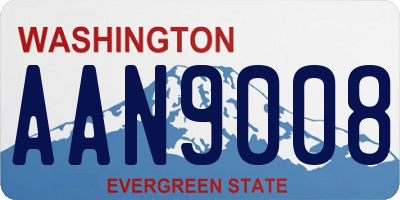 WA license plate AAN9008