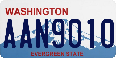 WA license plate AAN9010