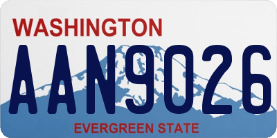 WA license plate AAN9026