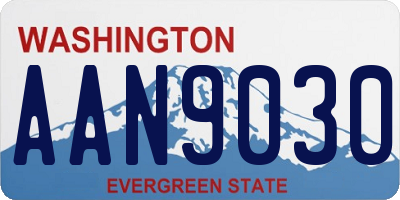 WA license plate AAN9030