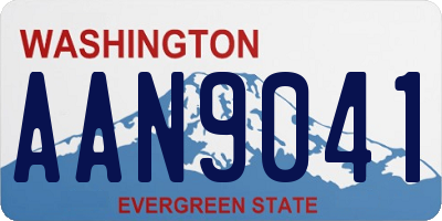 WA license plate AAN9041