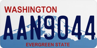 WA license plate AAN9044